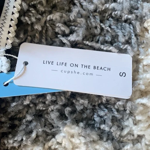 NWT Cupshe Navy Floral Cutout Bikini Set - Picture 5 of 10